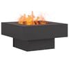 vidaXL Fire Pit Black 80 x 80 x 40 cm Steel