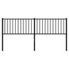 vidaXL Metal Headboard Black 180 cm