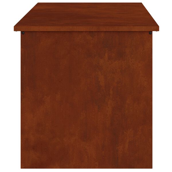 vidaXL Outdoor Storage Box Rusty 100 x 50.5 x 50 cm Steel