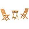 vidaXL Folding Bistro Set 3 pcs Brown Solid Acacia Wood