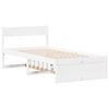 vidaXL Bed Frame without Mattress White 75x190 cm Small Single Solid Wood Pine