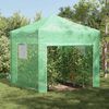vidaXL Greenhouse with Pop-up Frame Green 290 x 290 x 315 cm Iron