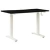 vidaXL Desk White and Dark Brown 120 x 60 cm Solid Oak Wood