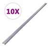 vidaXL 10 pcs Fence Posts Galvanised Steel 2 m