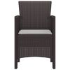 vidaXL Garden Chair 4 pcs Brown 53 x 49 x 85 cm PP
