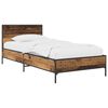 vidaXL Bed Frame with Headboard Old Wood 80 x 200 cm Engineered Wood