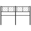 vidaXL Metal Replace Headboard Black 135 cm