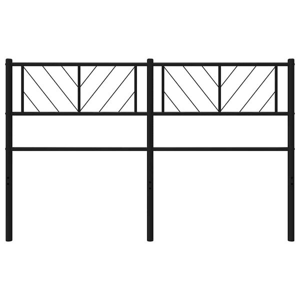 vidaXL Metal Replace Headboard Black 135 cm