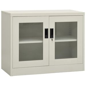 vidaXL Office Cabinet Light Grey 90x40x70 cm Steel
