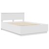 vidaXL Bed Frame with Headboard White 150 x 200 cm Engineered Wood