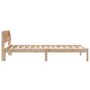 vidaXL Bed Frame with Headboard Brown 80 x 200 cm Solid Pine Wood