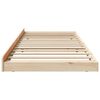 vidaXL Bed Frame Natural 100 x 200 cm Solid Pine Wood
