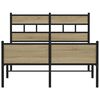 vidaXL Bed Frame without Mattress Sonoma Oak 120x200 cm Engineered Wood