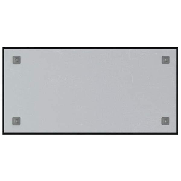 vidaXL Wall-mounted Magnetic Board Black 80x40 cm Tempered Glass
