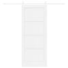 vidaXL Sliding Door ORKDAL White 83 x 202 cm Solid Pine Wood
