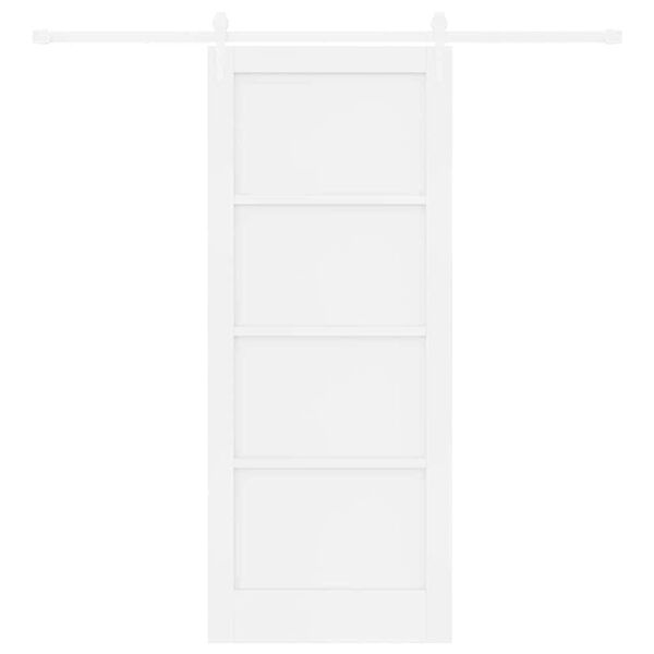 vidaXL Sliding Door ORKDAL White 83 x 202 cm Solid Pine Wood