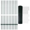 vidaXL Fence with Post Green 1.2 x 25 m Steel