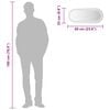 vidaXL LED Bathroom Mirror 60x25 cm Oval