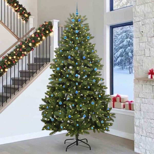vidaXL Artificial Christmas Tree Green 300 cm PVC and Metal