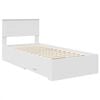 vidaXL Bed Frame with Headboard White 90 x 190 cm Engineered Wood