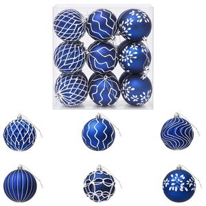 vidaXL Christmas Ball Set XL 18 pcs Blue and White Dia. 8 cm