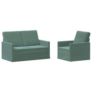 vidaXL Sofa Set 2 pcs Sea Green Velvet