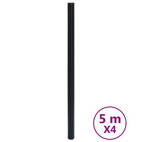 vidaXL Furniture Stickers Self-Adhesive Matte Black 90x500 cm PVC