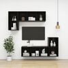 vidaXL Wall Cabinets 2 pcs High Gloss Black 37x37x37 cm Engineered Wood