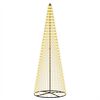 vidaXL LED Christmas Tree 285 cm 744 LEDs Warm White Steel Black