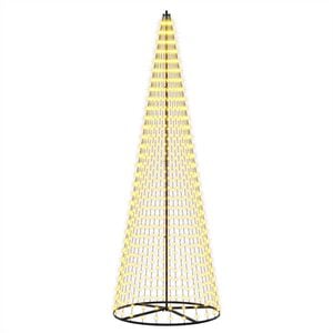 vidaXL LED Christmas Tree EKENAS 285 cm 744 LEDs Warm White Steel