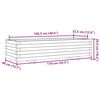vidaXL Garden Planter Wax Brown 110x40x26.5 cm Solid Wood Pine