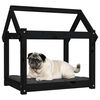 vidaXL Dog Bed Black 71x55x70 cm Solid Wood Pine