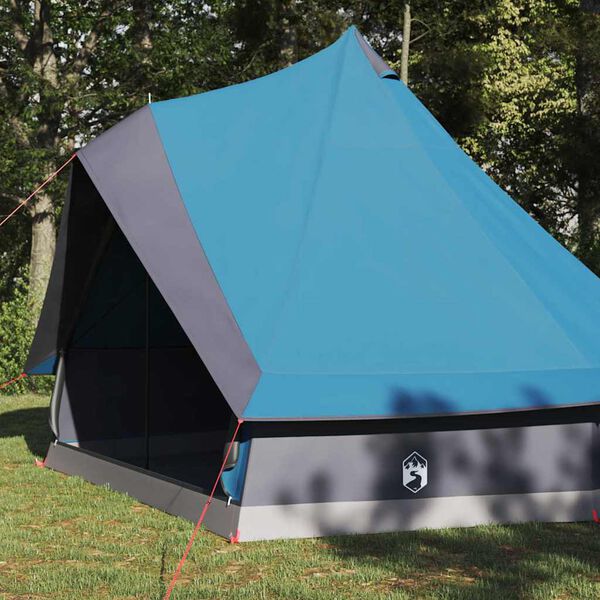 vidaXL Family Tipi Tent Folding Blue and Grey 400 x 346 x 250 cm