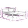 vidaXL Bed Frame with Headboard without Mattress White 150x200 cm King Size