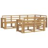 vidaXL Outdoor Sofa Set 7 pcs 7-Seaters White Solid Acacia Wood
