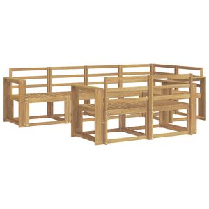 vidaXL Outdoor Sofa Set 7 pcs 7-Seaters White Solid Acacia Wood