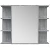 vidaXL Bathroom Mirror Cabinet Grey Sonoma 80x20.5x64cm Engineered Wood