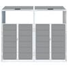 vidaXL Wheelie Bin Storage for Double Bins Grey 144x81x113 cm Steel
