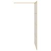 vidaXL Walk-in Shower Wall Gold 115 x 195 cm Tempered Glass