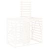 vidaXL Wheelie Bin Storage Extension White Solid Wood Pine