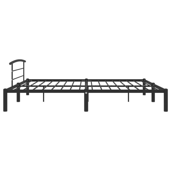 vidaXL Bed Frame without Mattress Black Metal 180x200 cm Super King