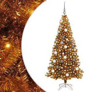 vidaXL Christmas Tree Gold 180 cm PET