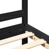 vidaXL Bed Frame without Mattress Black Solid Wood Pine