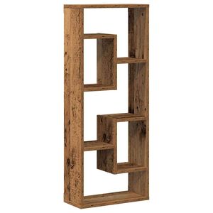 vidaXL Wall Shelf Old Wood 36x16x90 cm Engineered Wood