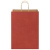 vidaXL Paper Bags 250 pcs with Handles Red 32x17x44 cm