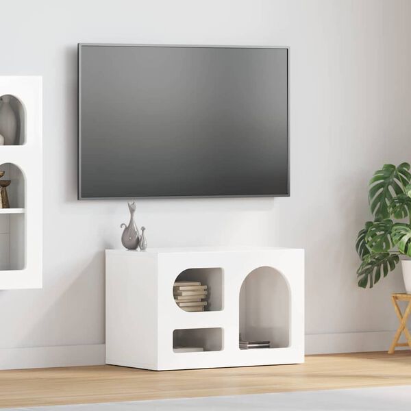 vidaXL TV Cabinet High Gloss White 60 x 35 x 40 cm Engineered Wood