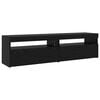 vidaXL TV Cabinet 3 pcs Black Oak 290 x 36.5 x 40 cm Engineered Wood