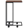 vidaXL Side Table with Wheels Black 40x30x63.5 cm Engineered Wood
