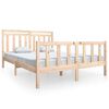 vidaXL Bed Frame Natural 160 x 200 cm Solid Pine Wood