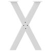 vidaXL Dining Table Legs X-Shaped 2 pcs White 50x(72-73) cm Steel